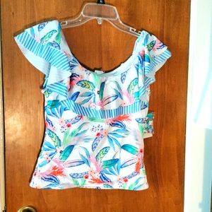 Off the shoulder tankini top